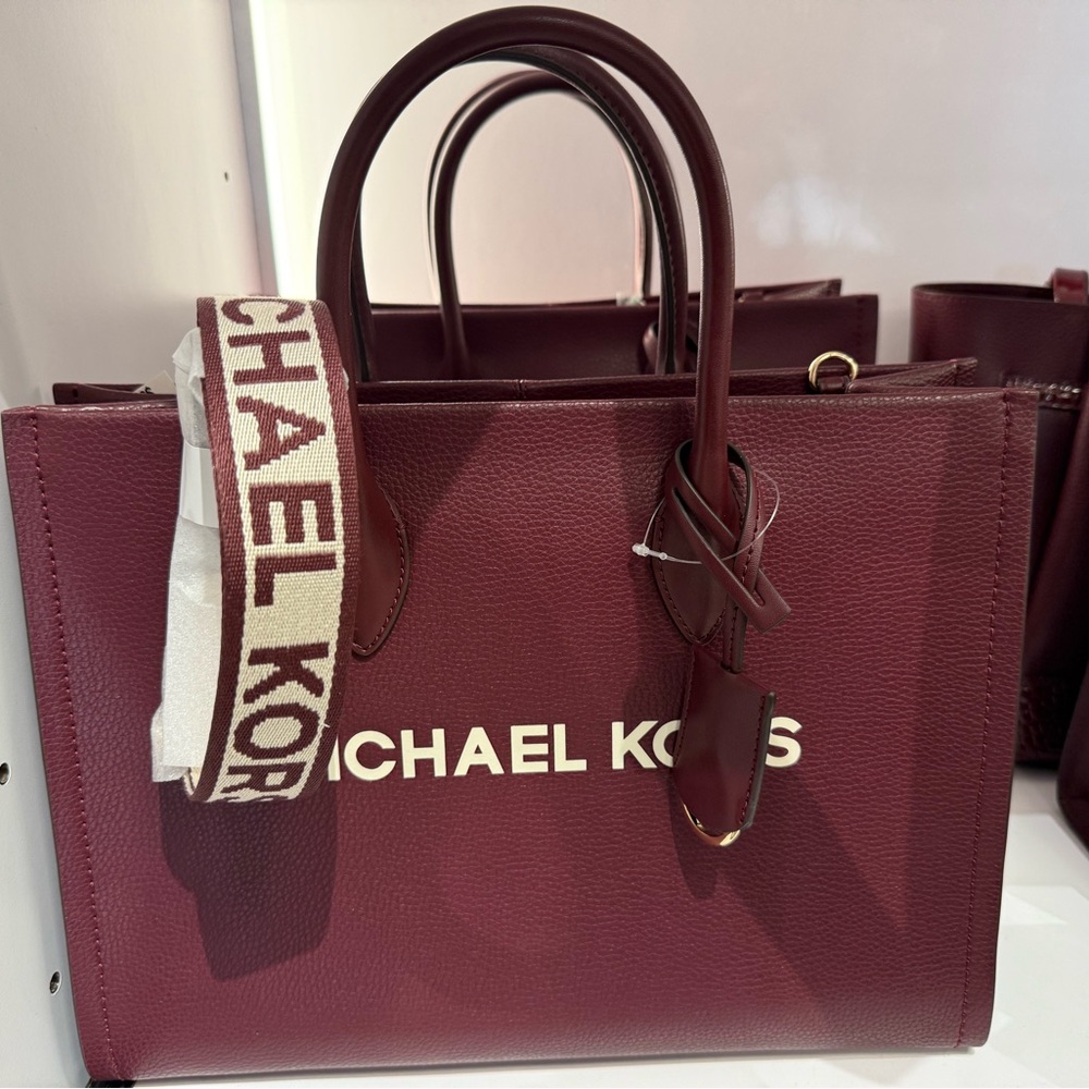 Michael Kors Burgundy Tote Bag